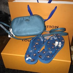 Coach Crossbody & Flip Flop Bundle NWT
